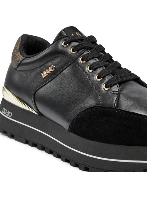 LIU JO MAXI WONDER 84 - SNEAKER CALF LEATHER/COW SUE LIU JO | BF4095PX545/22222